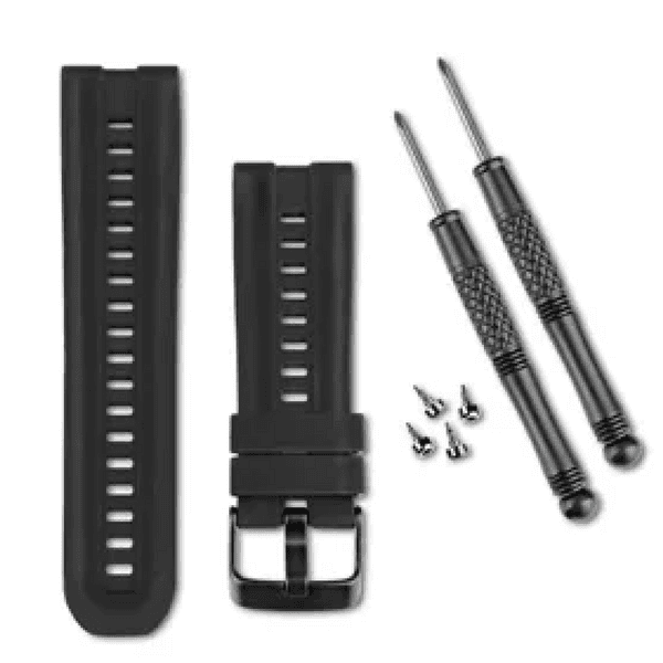 Black Silicone Watch Band Black