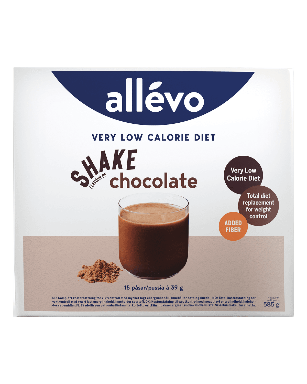 Allévo VLCD Shake sjokolade 15x39 g