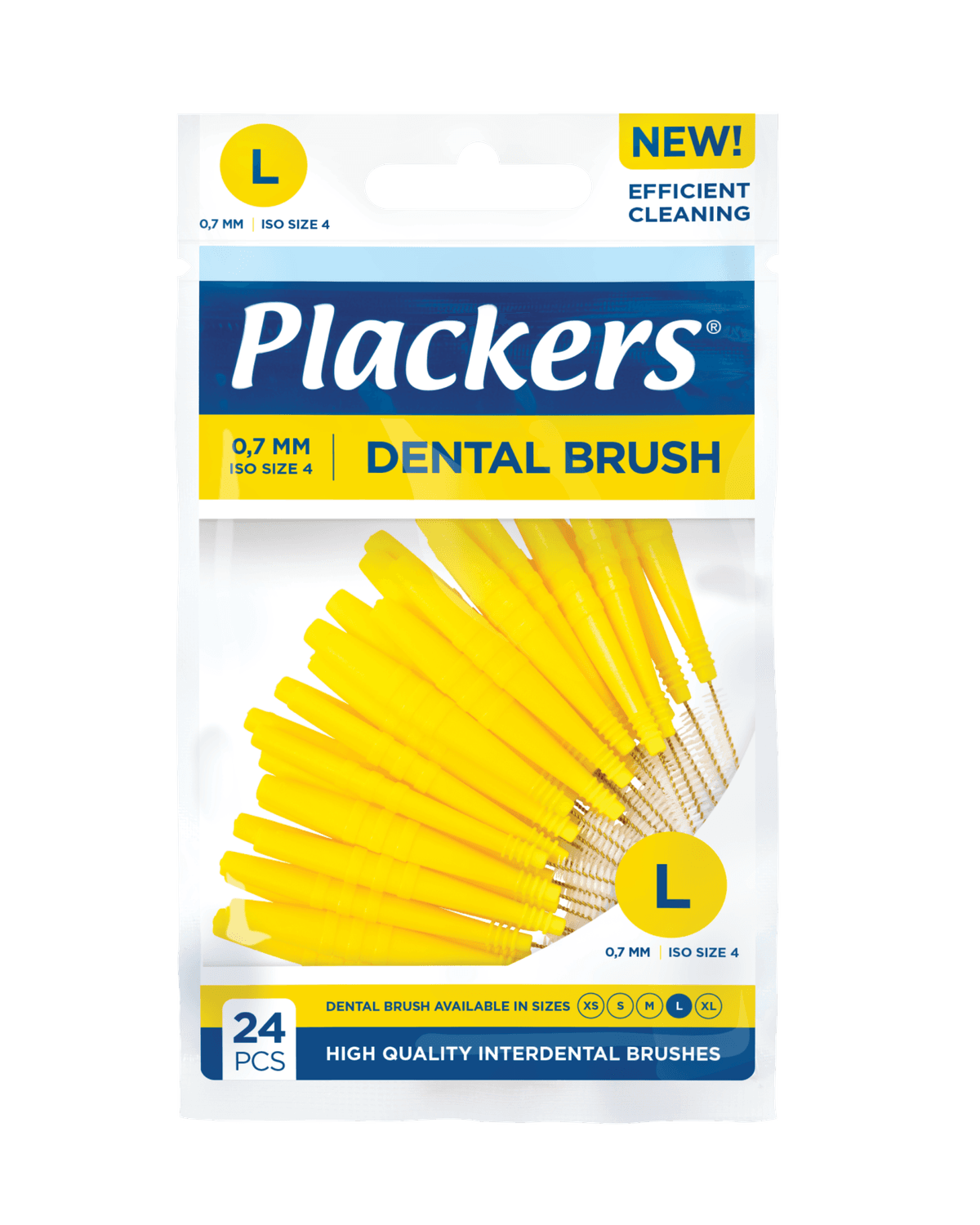 Plackers Dental Brush mellomromsbørste 0,7 mm L 24 stk