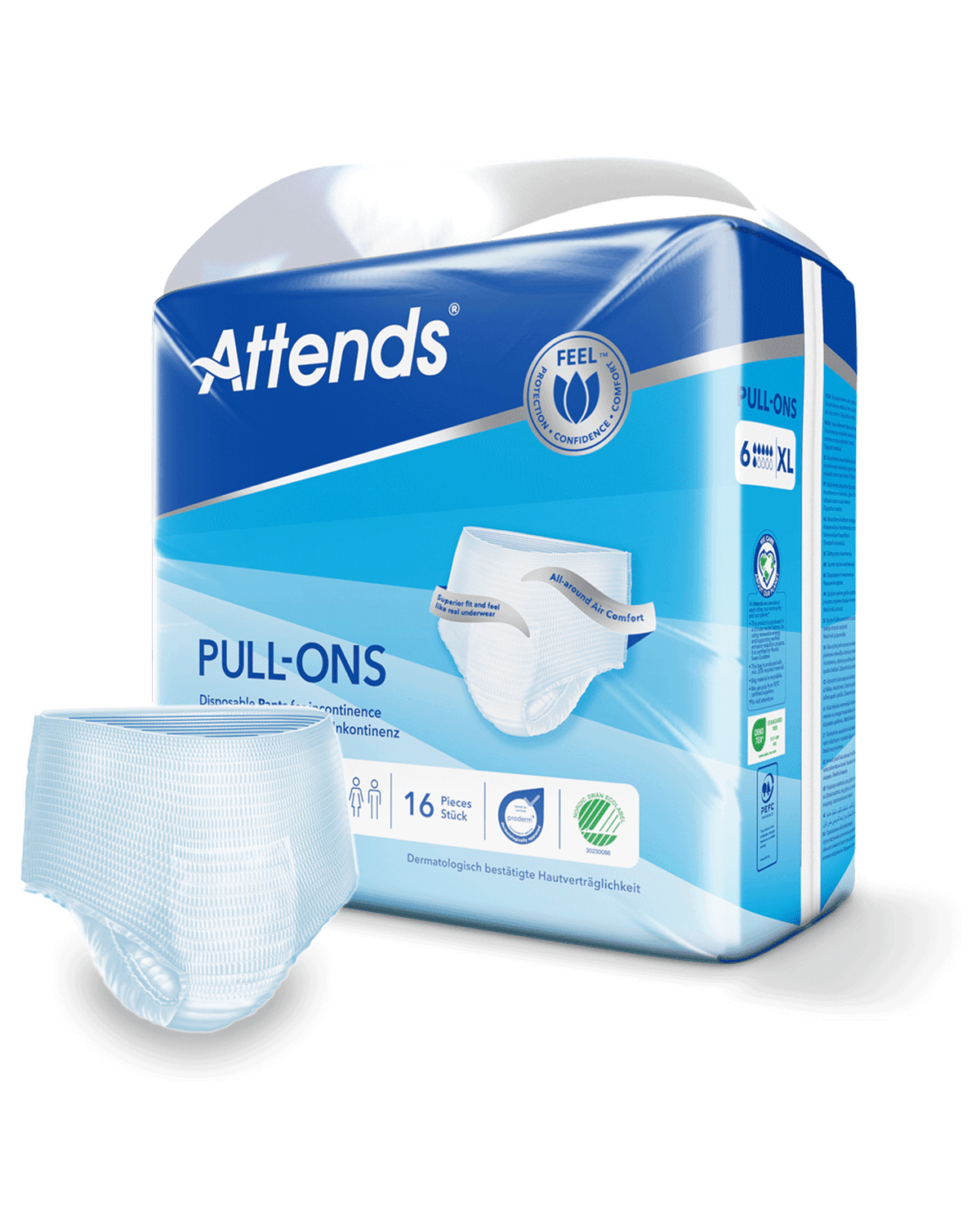 Attends Pull-Ons 6 XL bleiebukse for urinlekkasje 16 stk