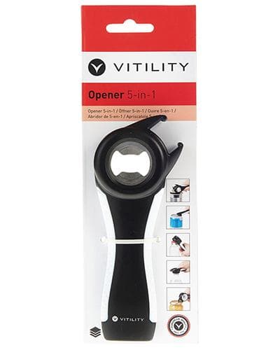 Vitility 5-i-1 flaske- og bokseåpner 1 stk
