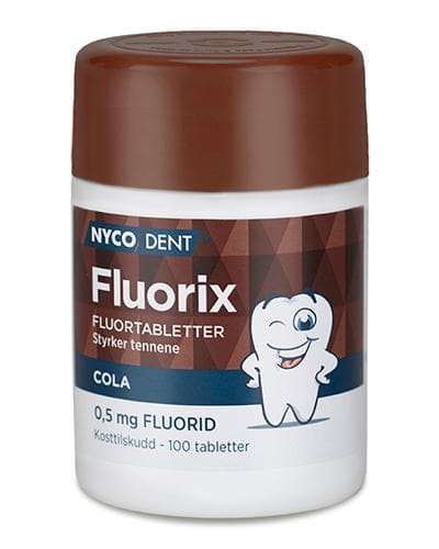 Nycodent Fluorix 0,5mg fluortabletter colasmak 100 stk