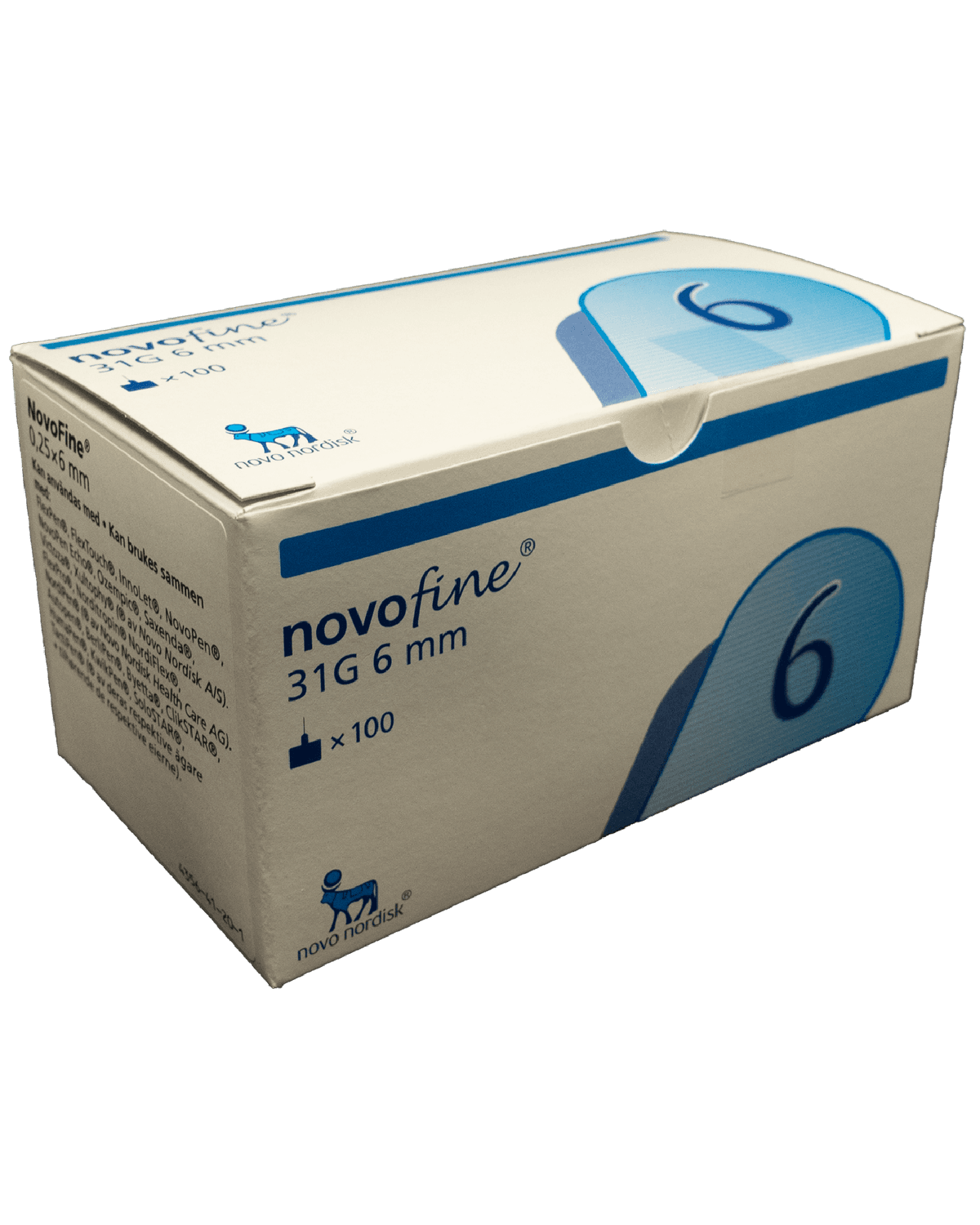NovoFine nåler 31G 6 mm 100 stk