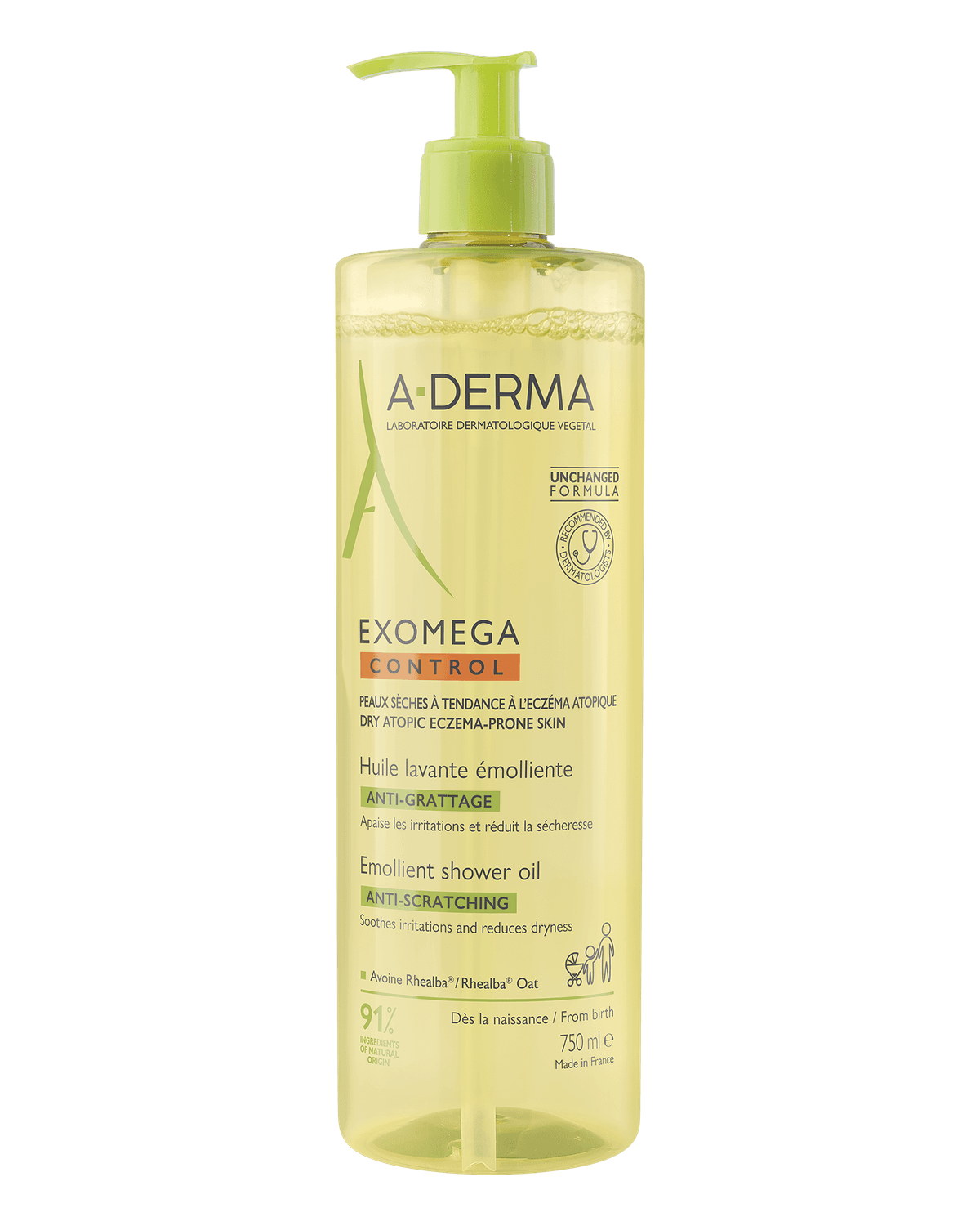 A-Derma Exomega Control dusjolje 750 ml