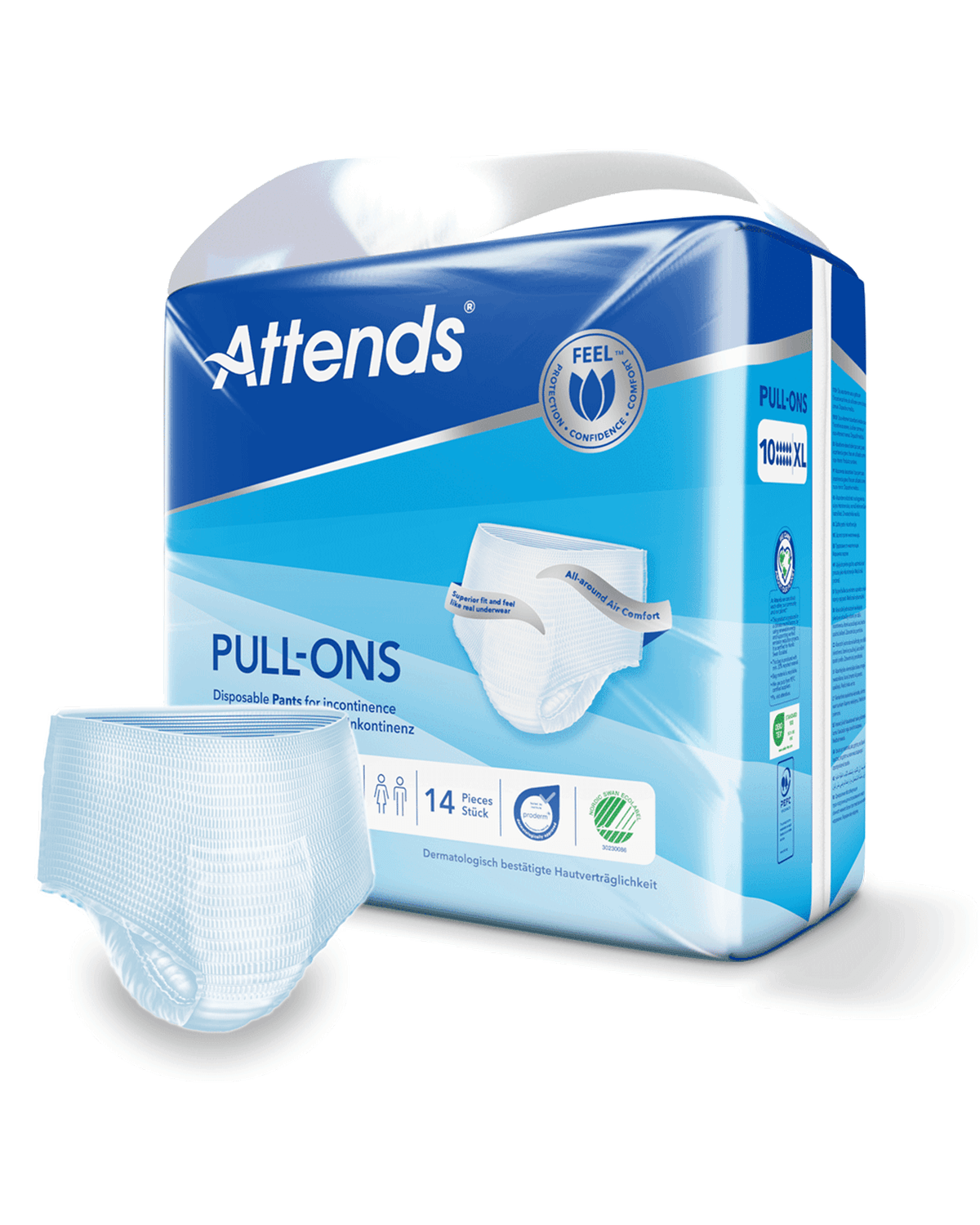Attends Pull-Ons 10 XL bleiebukse for inkontinens 14 stk