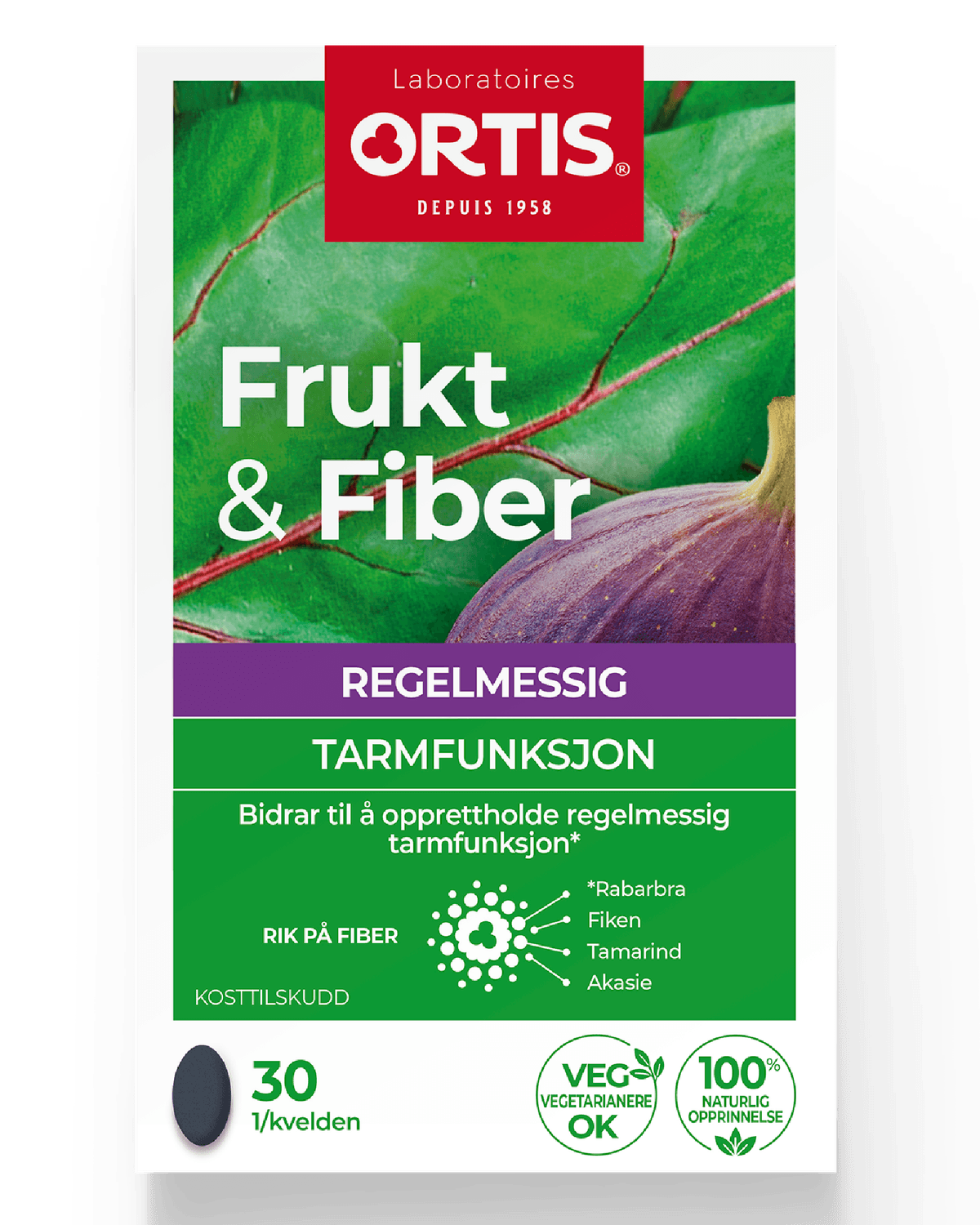 Frukt & Fiber tabletter 30 stk