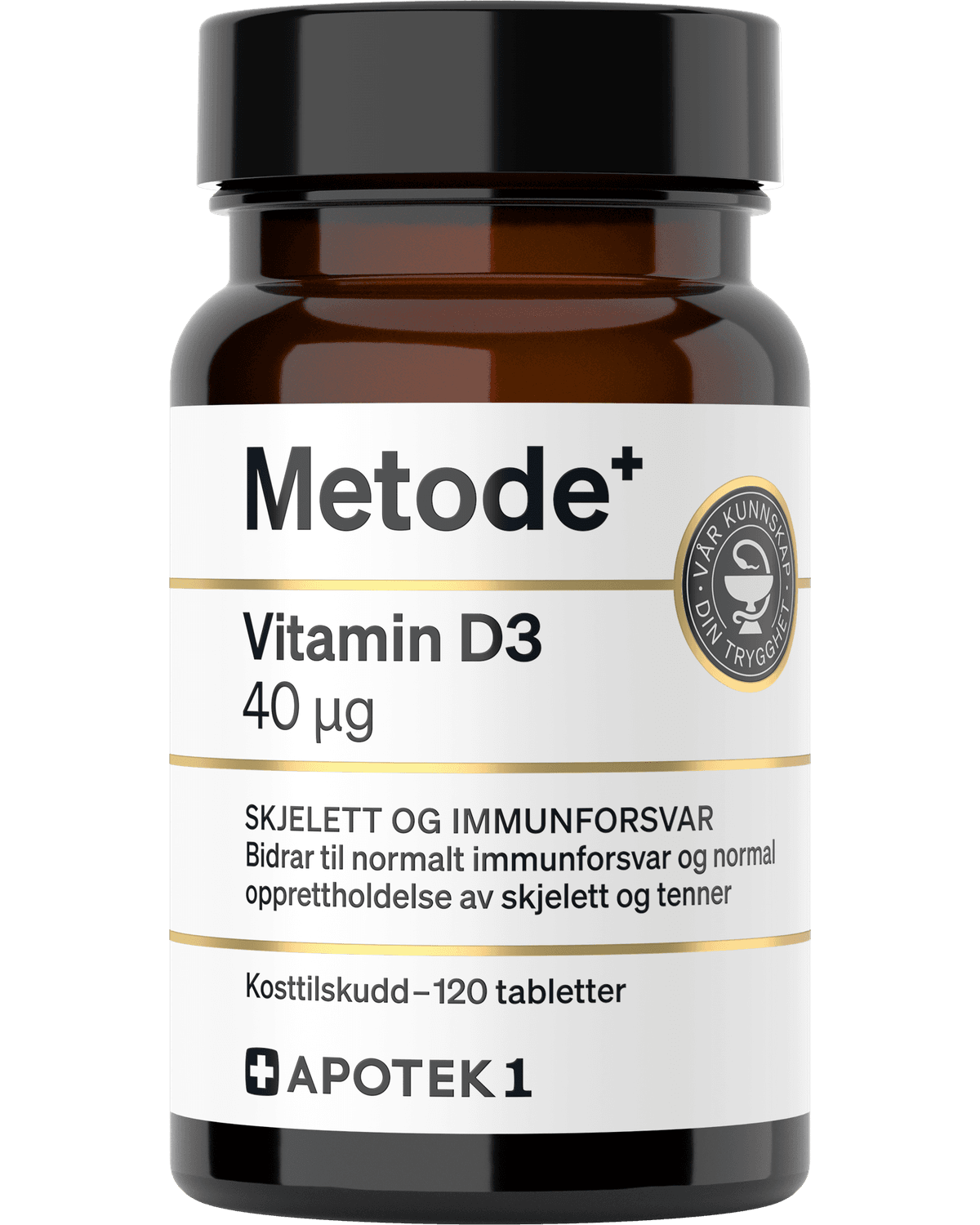 Metode Vitamin D3 40 mcg tabletter 120 stk
