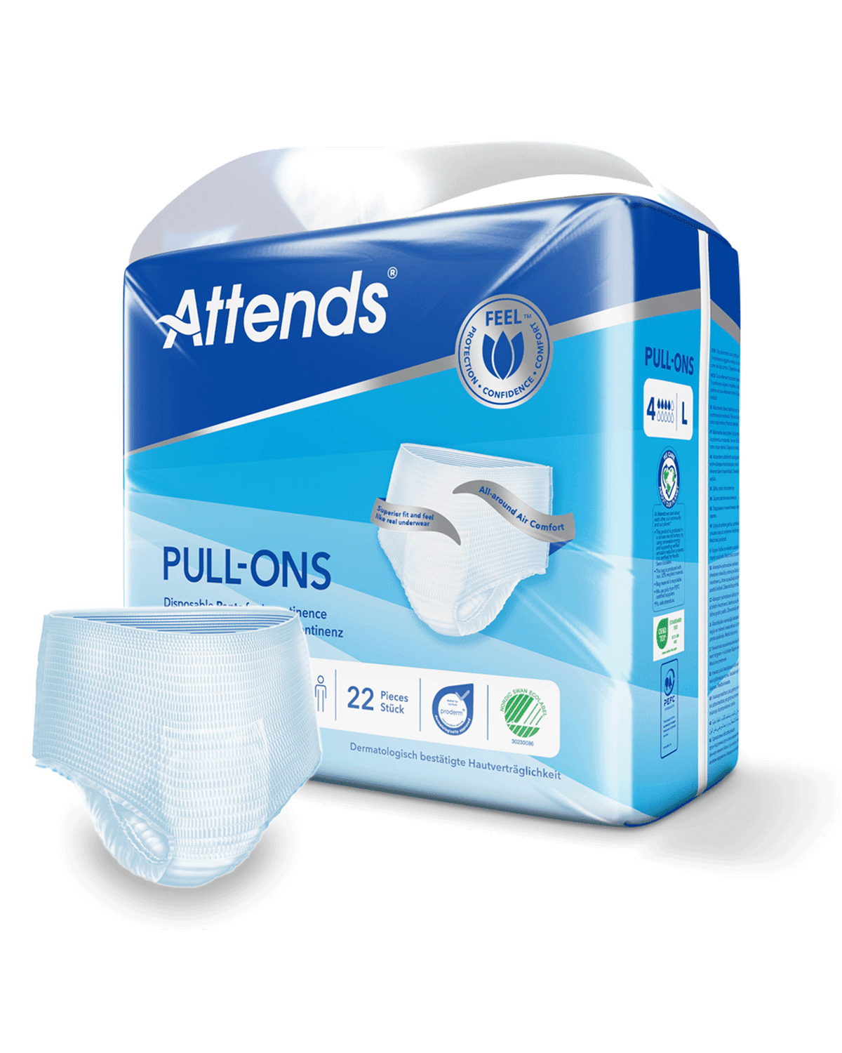 Attends Pull-Ons 4 L - bleiebukse for urinlekkasje 22 stk