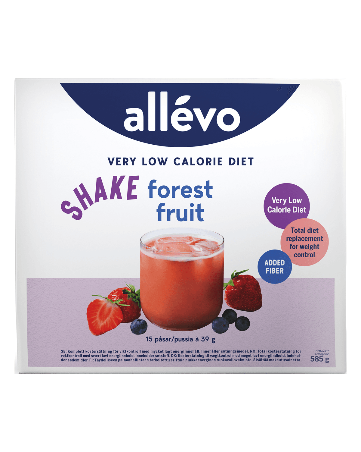 Allévo VLCD Shake skogsbær 15x39 g