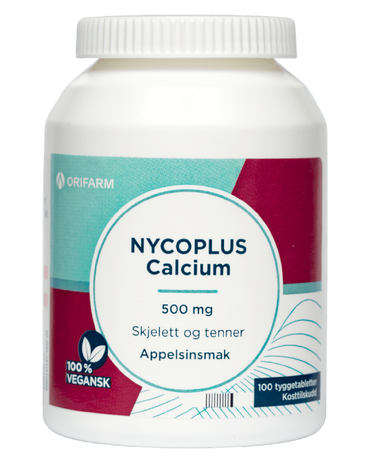 Nycoplus Calcium 500mg tyggetabletter 100 stk
