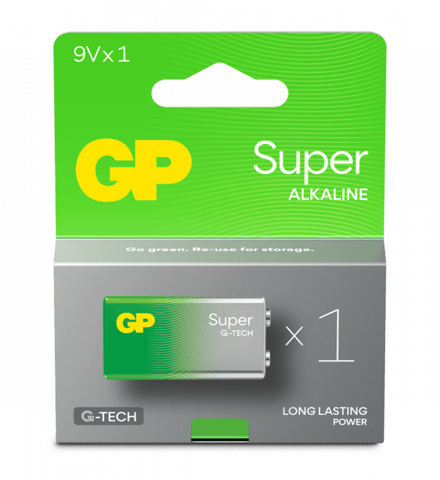 GP Super Alkaline 9V-batteri 6LF22/9V 1-pk