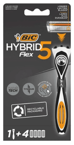 Bic Barberhøvel Hybrid 5 flex m/4 Blader