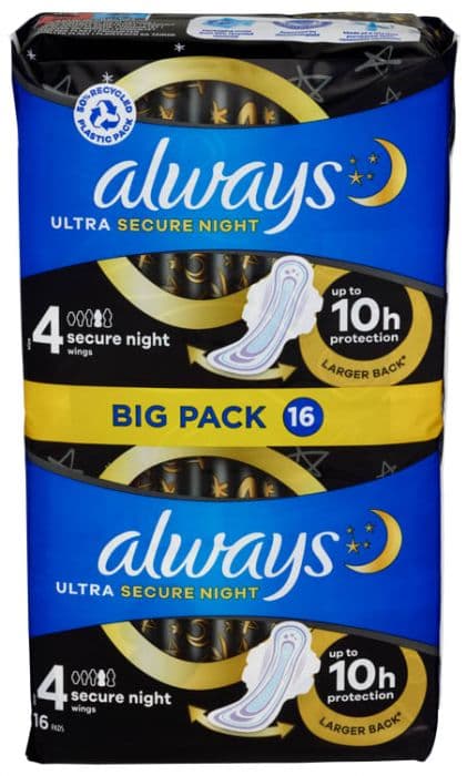 Always Ultrasecure Night 16stk