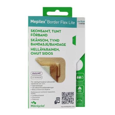 Mepilex Border Flex Lite 4x5 cm skumbandasje 4stk