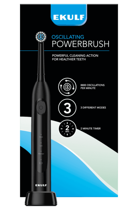 Ekulf PowerBrush Black elektrisk tannbørste 1 stk