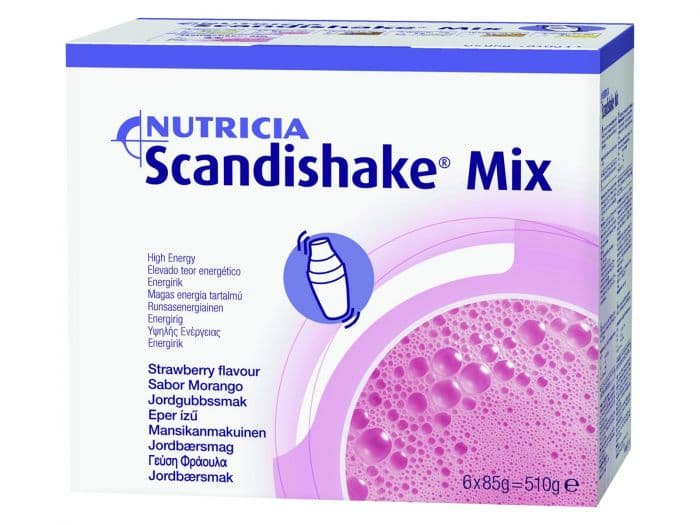 Nutricia Scandishake Mix jordbærsmak 6x85 g