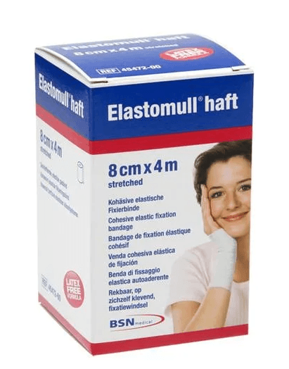 Elastomull haft selvheftende bandasje 8 cm x 4 m 1 stk