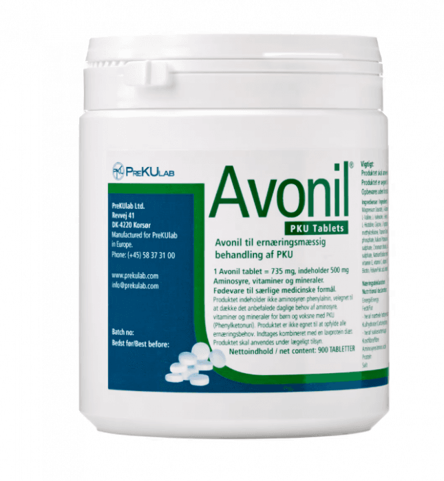 Avonil PKU AA tab 900 STK