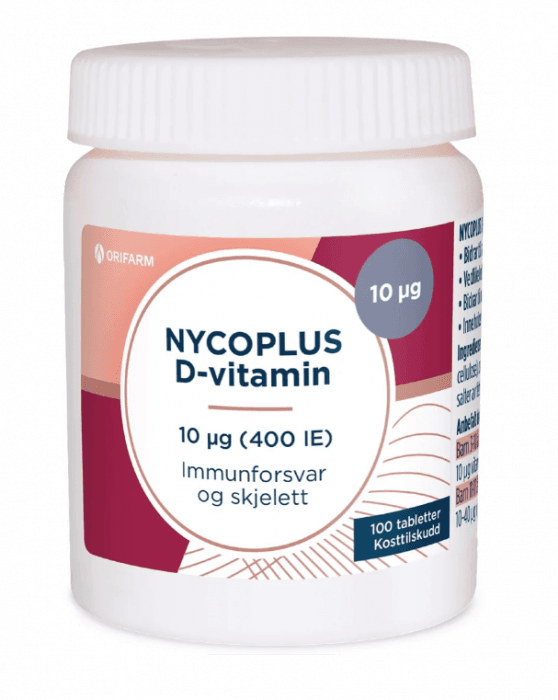 Nycoplus D3-vitamin 10µg tabletter 100stk