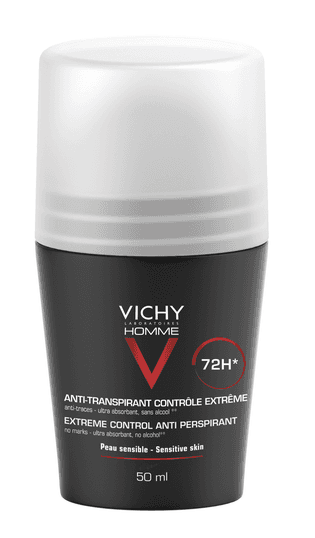 Vichy Homme Anti-Trace Deo roll-on med parfyme 50 ml