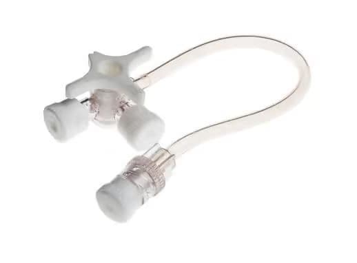 Connecta 3-veis kran 10 cm forlengningsslange 50 stk