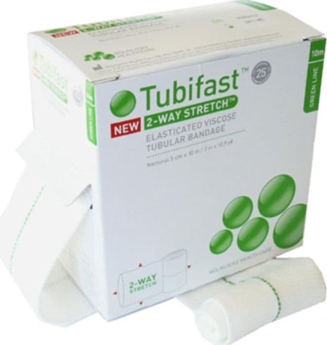 Tubifast bandasje 5,0 cmx10 m grønn 1 stk