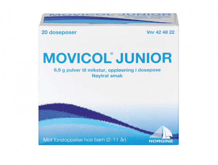 Movicol Junior pulver til mikstur doseposer nøytral smak 20 stk