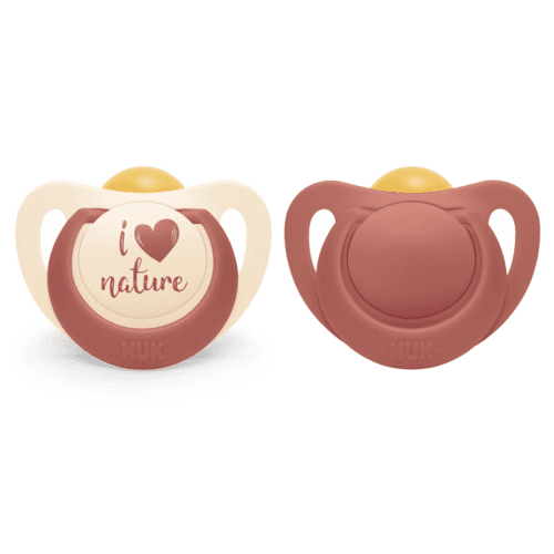 NUK for Nature smokk lateks Rød 0-6 m 2 stk