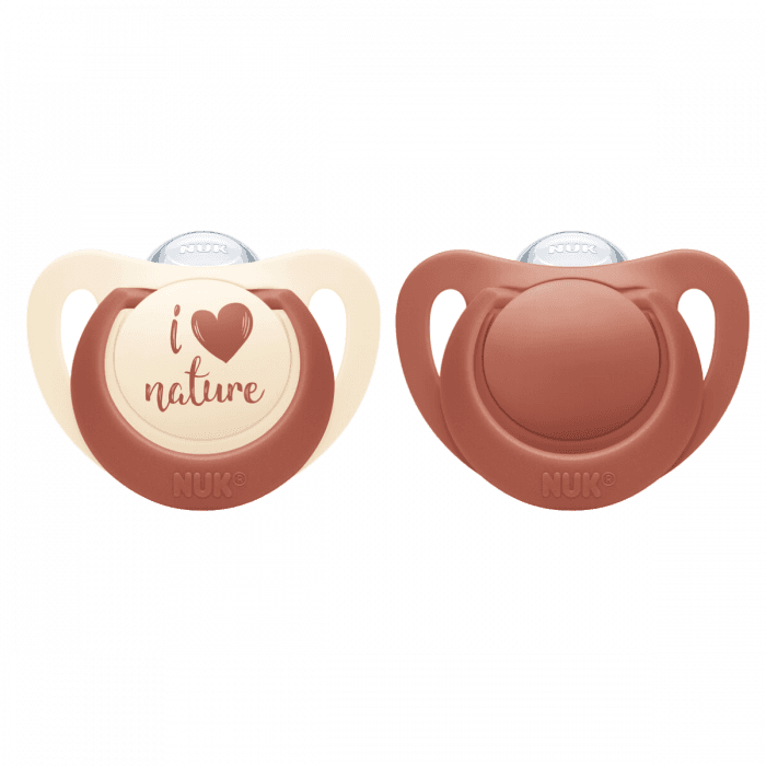 NUK for Nature smokk silikon Rød 0-6 m 2 Stk