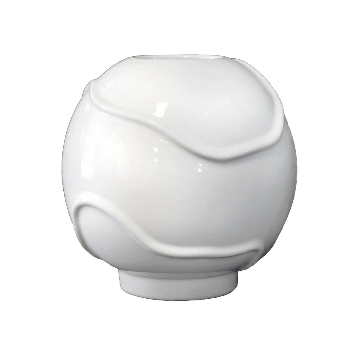 Form vase Ø18 cm, Shiny white
