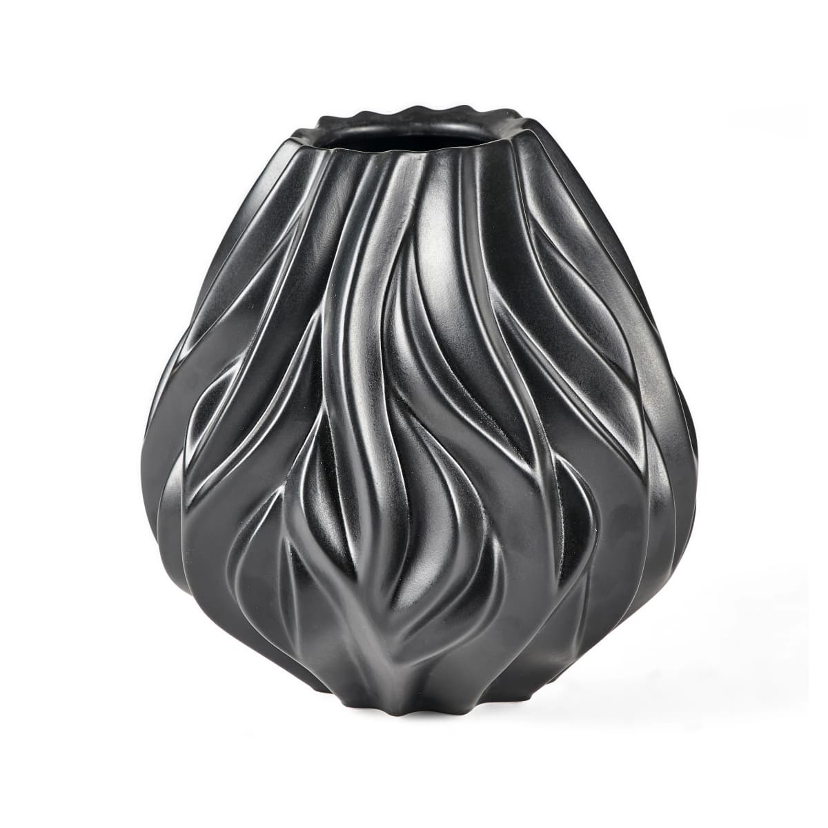 Flame vase 19 cm, Svart