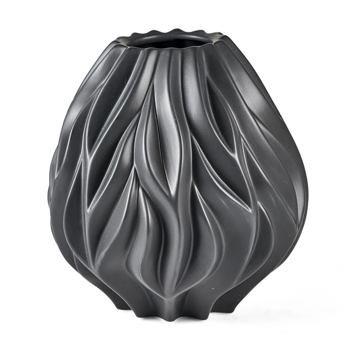 Flame vase 23 cm, Svart
