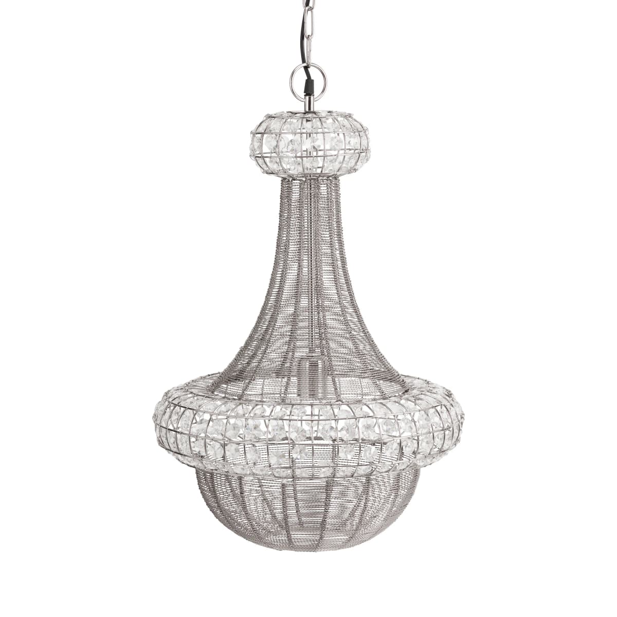 Saba taklampe 42 cm, Sølv