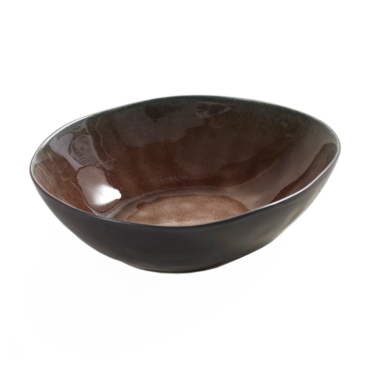 Pure oval skål large, Brown