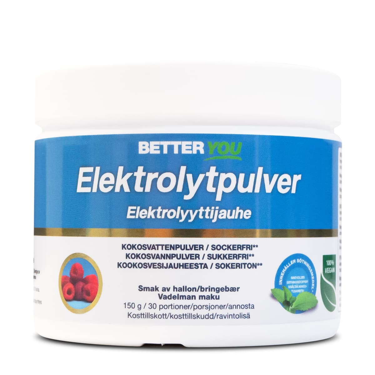 Better You Elektrolyttpulver Bringebær 150 g