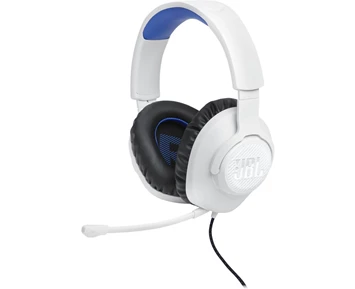 JBL Quantum 100 Playstation Wired Over-ear Headset White and Blue