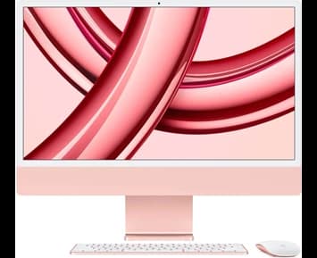 Apple 24-inch iMac - Retina 4,5K display, M3 chip 8‑core CPU   10‑core GPU, 8GB RAM, 256GB SSD - Pink