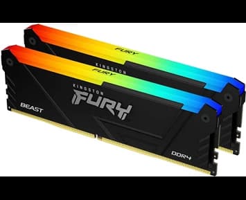 Kingston Kingston FURY Beast RGB 16GB DDR4 3600MHz DIMM RGB - CL17, Kit of 2