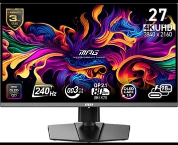 MSI 'MSI MPG 272URX QD-OLED / 26.5 / 3840 x 2160 / 240 Hz / 0.03ms / 2xHDMI,DP,USB-C / G-Sync'''