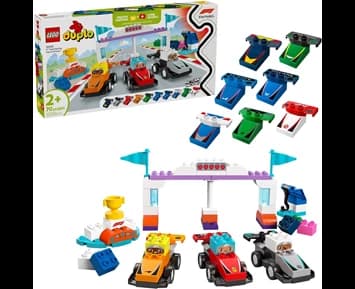 LEGO DUPLO Town F1 Team med racerbiler og sjåfører 10445