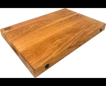 Austin and Barbeque Oljet eikebrett med håndtak og svart bolt - 45x30x4 cm