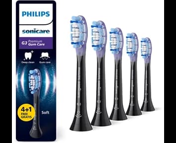 Philips Sonicare Brushhead G3, 5 pack, Black