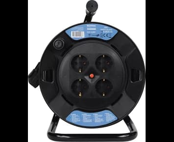 Nordic Quality Cable reel Safety plug, H05VV-F 3x1.5mm², 25m
