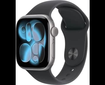 Apple Watch Series 11 GPS + Cellular 42mm Space Grey Aluminium Case with Black Sport Band - M/L