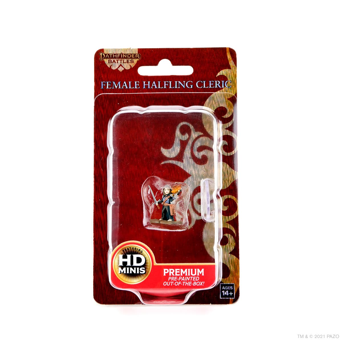 Halfling Female Cleric Pathfinder Battles Premium Painted Figure Figur