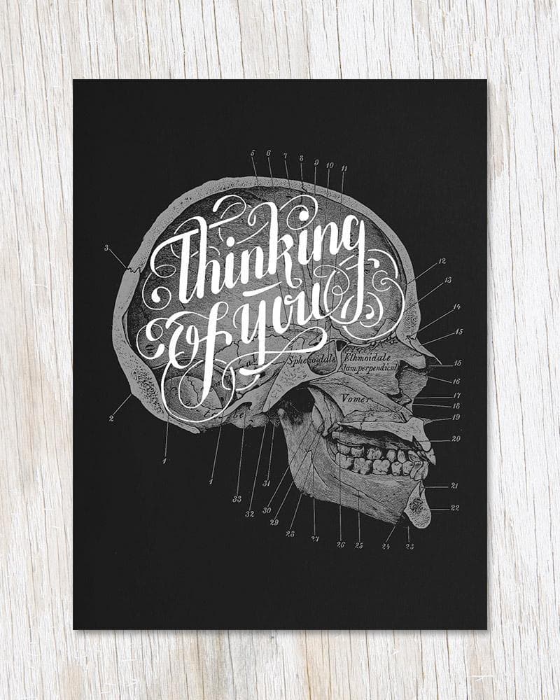 Skull: Thinking of You Greeting Card