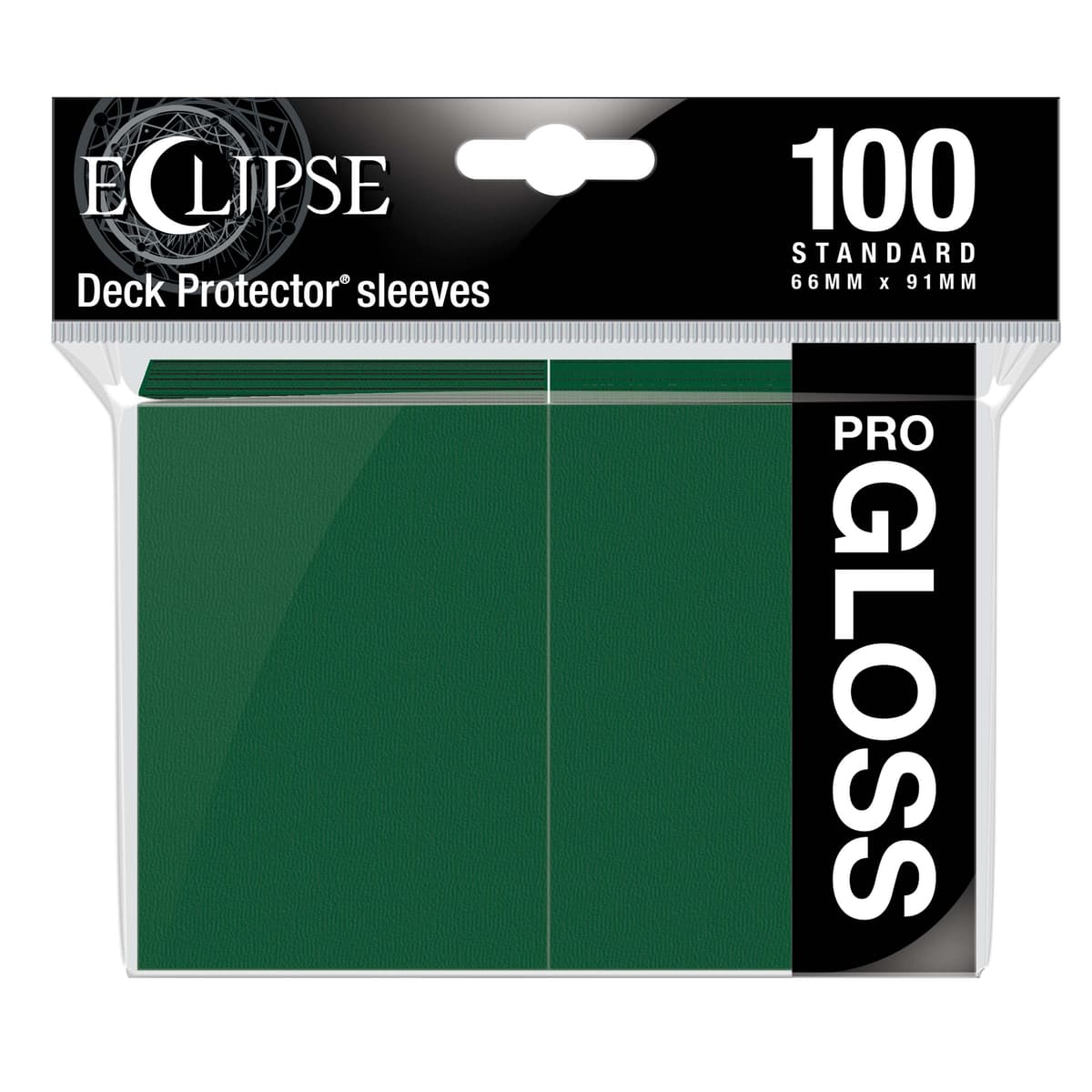 Standard Size Forest Green PRO-Gloss Eclipse Sleeves (100) Kortlommer