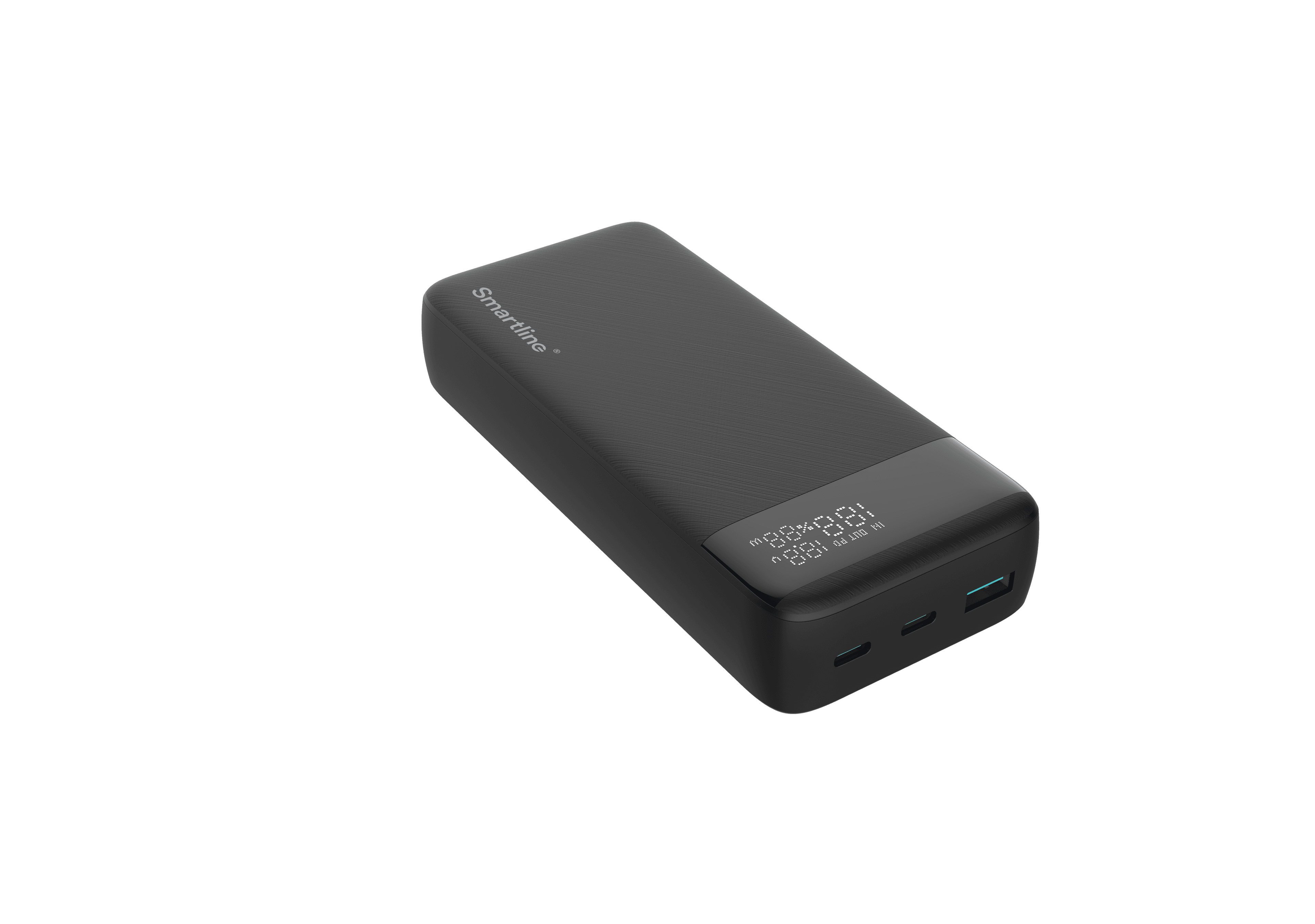 Powerbank 20000 mAh Display 30W PD, Svart