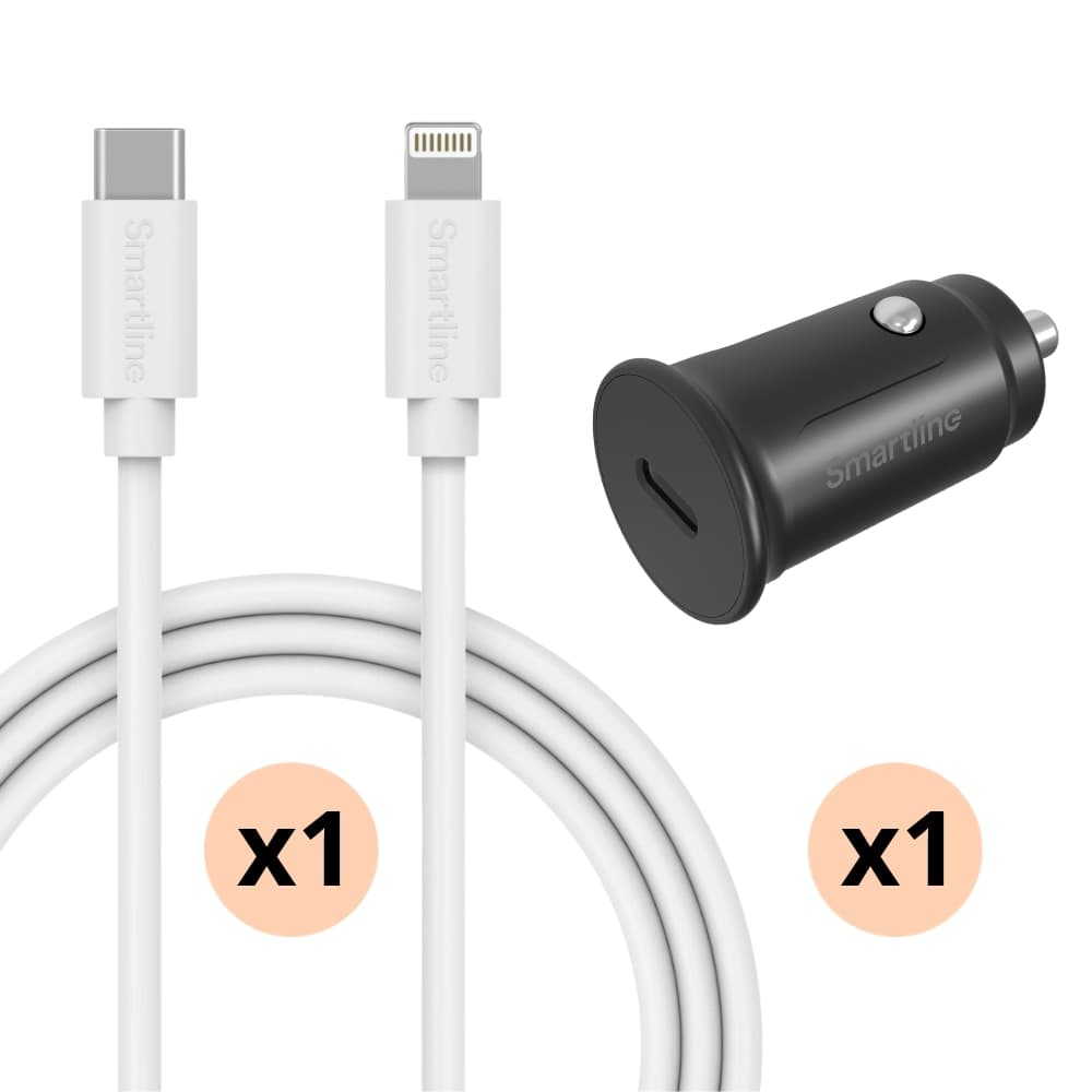 Billader USB-C til Lightning – 1m kabel & lader – Smartline