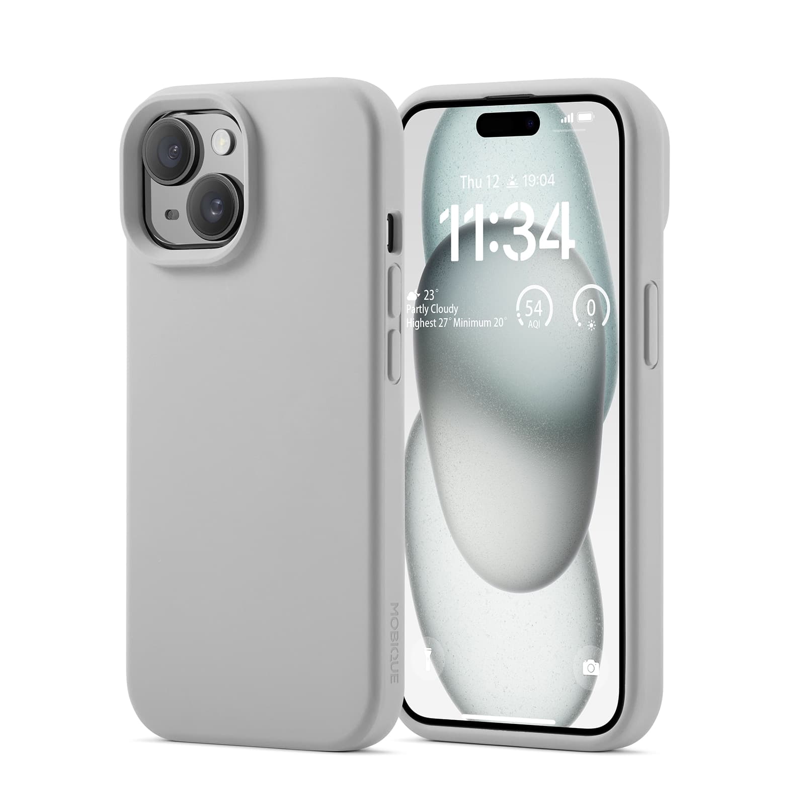 iPhone 15 Magnetisk silikon-deksel , Beige